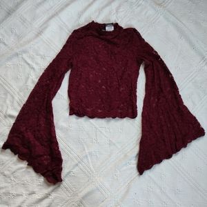 Lace burgundy top